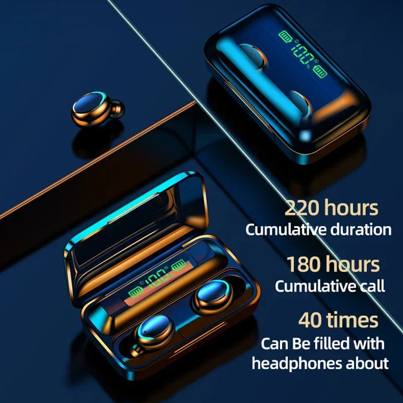 Auriculares inalámbricos Bluetooth Tws para teléfono inteligente, venta al por mayor, auriculares Bloothooth F9 V5.3, auriculares para juegos con micrófono Manos libres
